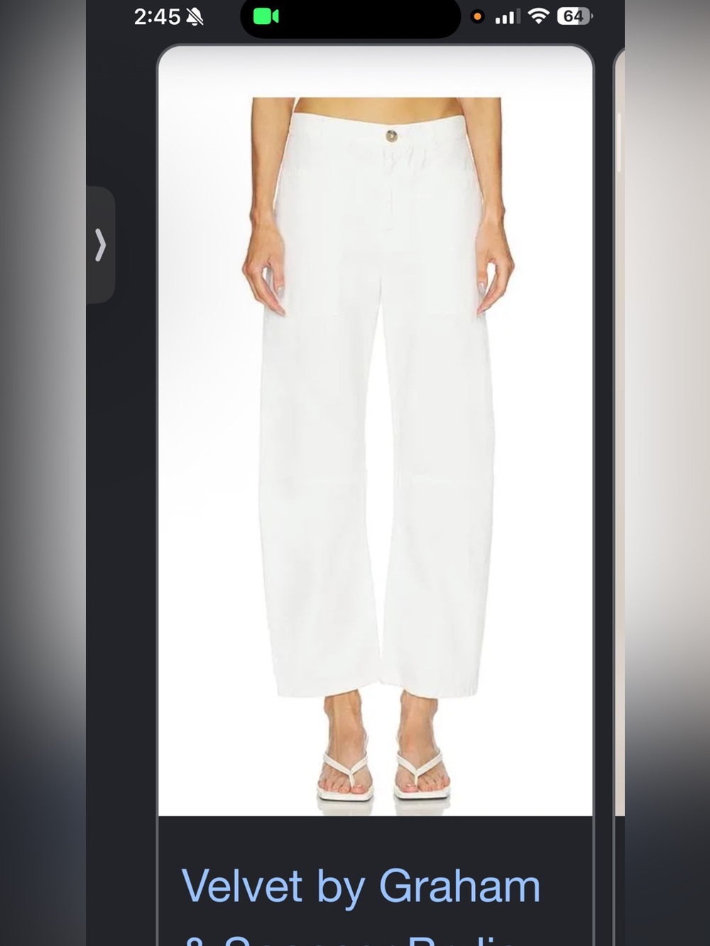 Velvet by Graham & Spencer Wide-Leg White Jeans